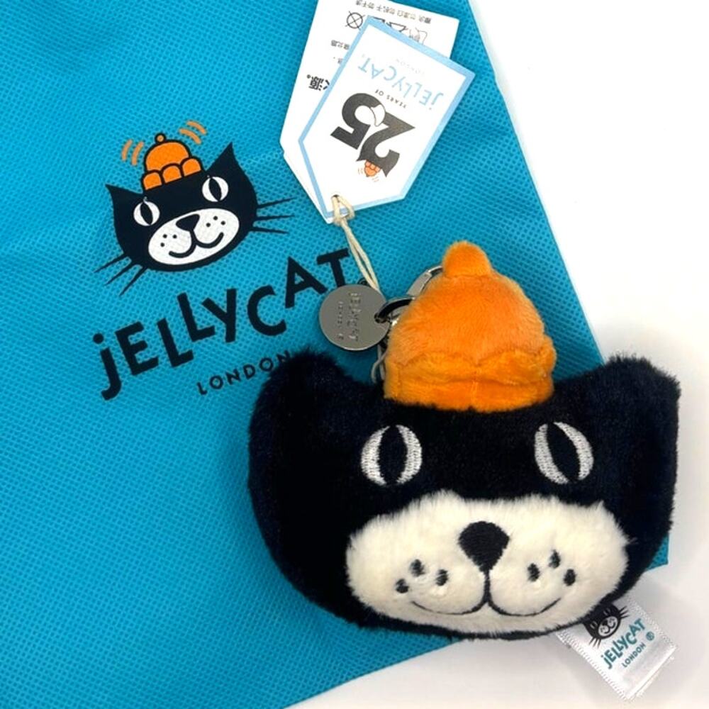 Adorable Black & White Cat Inspired Bag Charm, Pendant, Keyring Toy - Plush